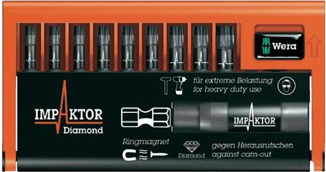 Wera 5057688001 Bit-Check 10 Impaktor Bitset - Torx T20