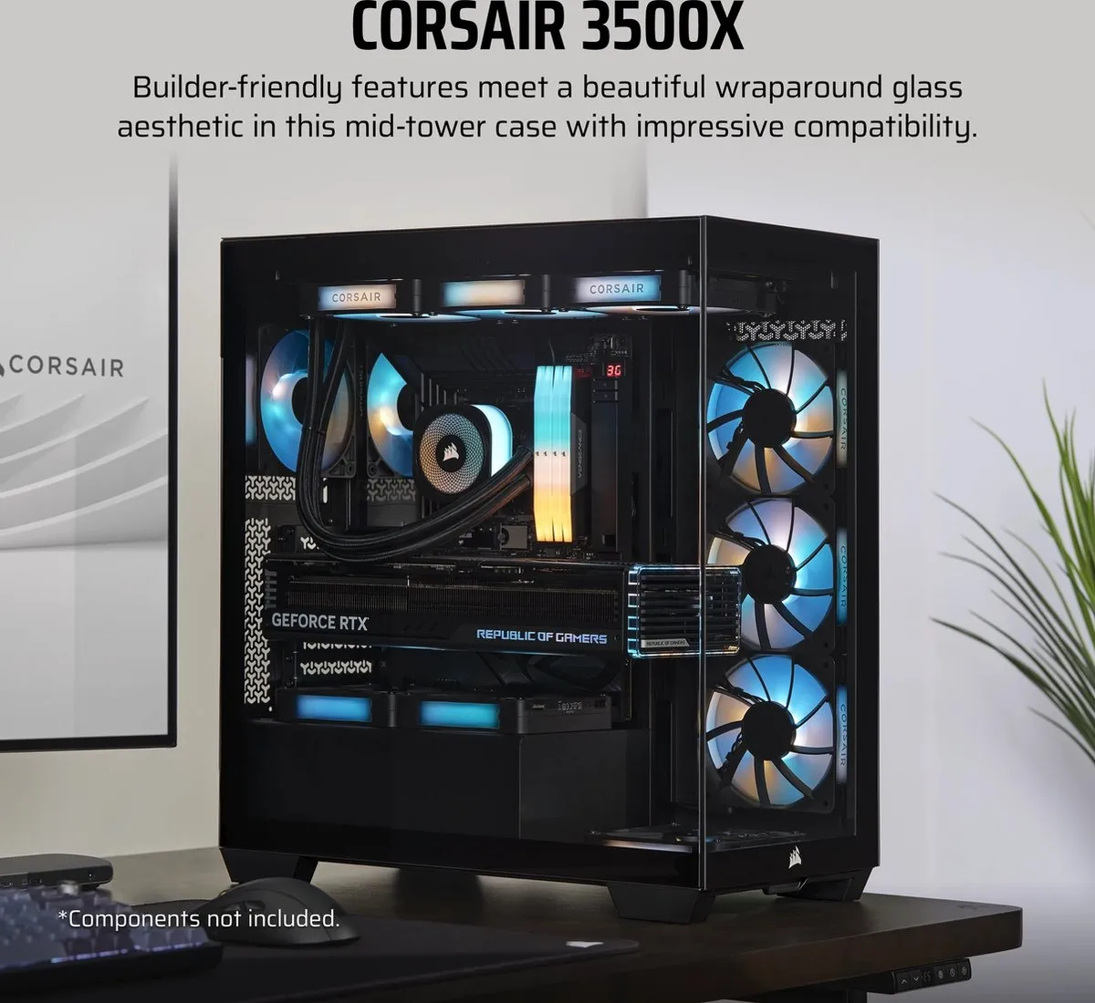 Corsair 3500X PC Behuizing - ATX/EATX/mATX/mITX - Zwart