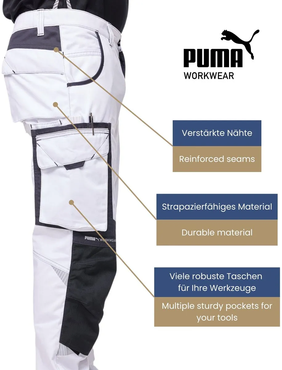 PUMA Workwear Precision X Werkbroek 64 - Wit/Zwart