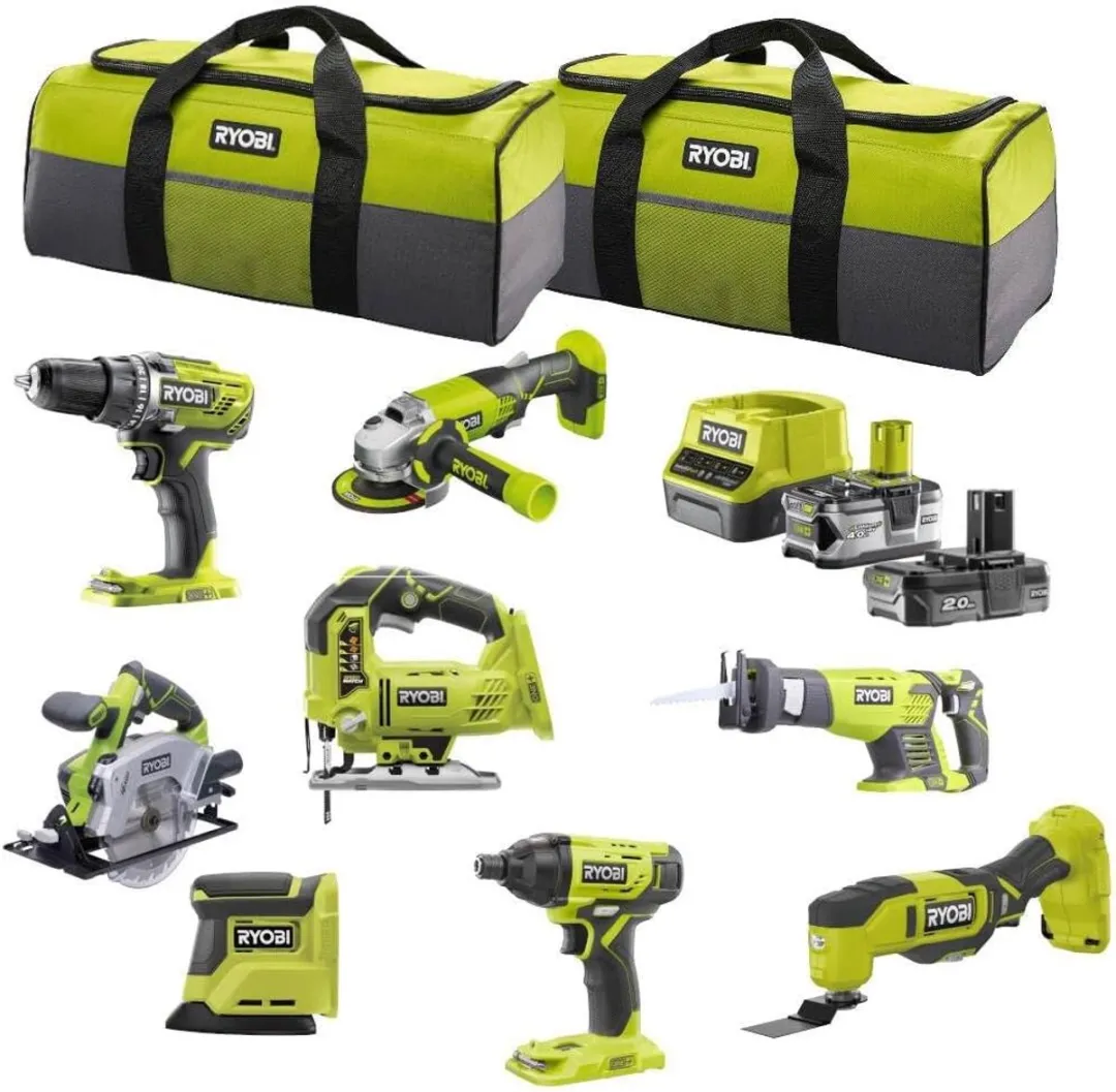 Ryobi 18V ONE+ Combo Kit 8 Gereedschappen