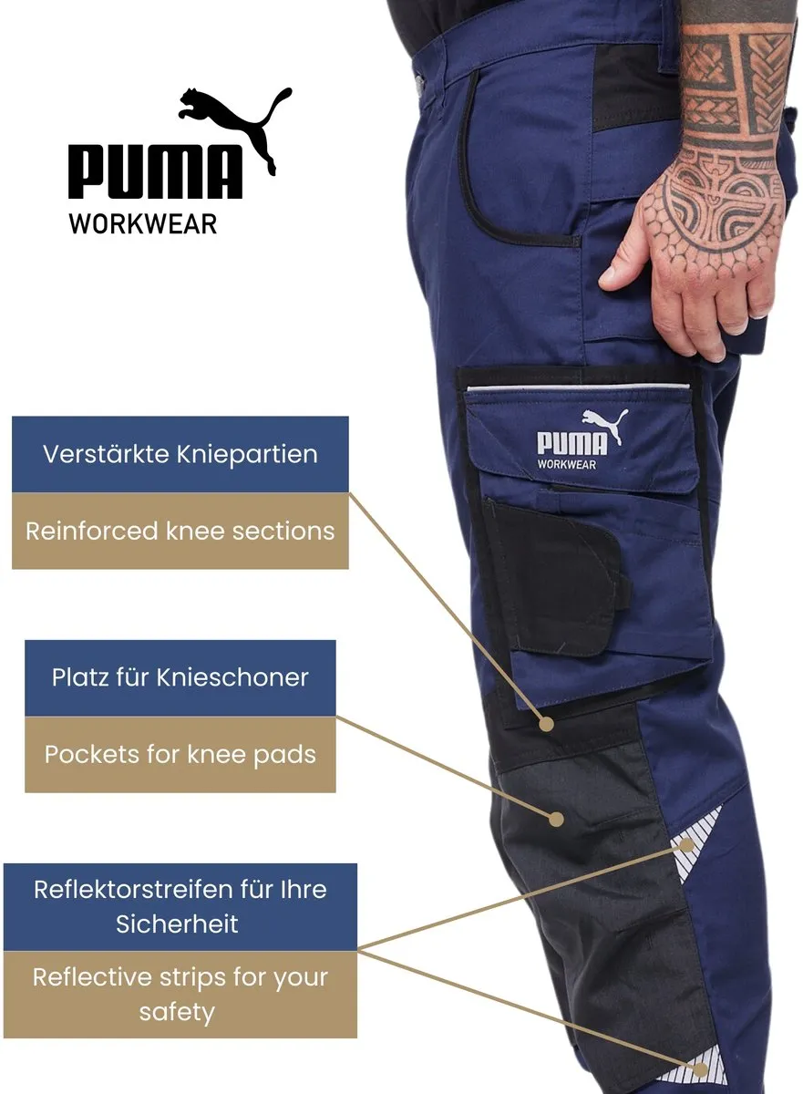 PUMA Workwear Precision X Werkbroek 52 - Marineblauw/Zwart