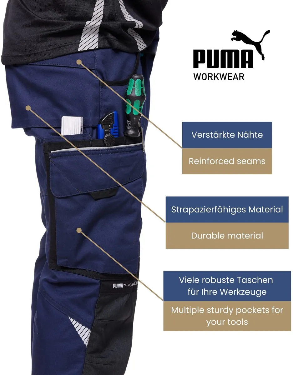 PUMA Workwear Precision X Werkbroek 52 - Marineblauw/Zwart