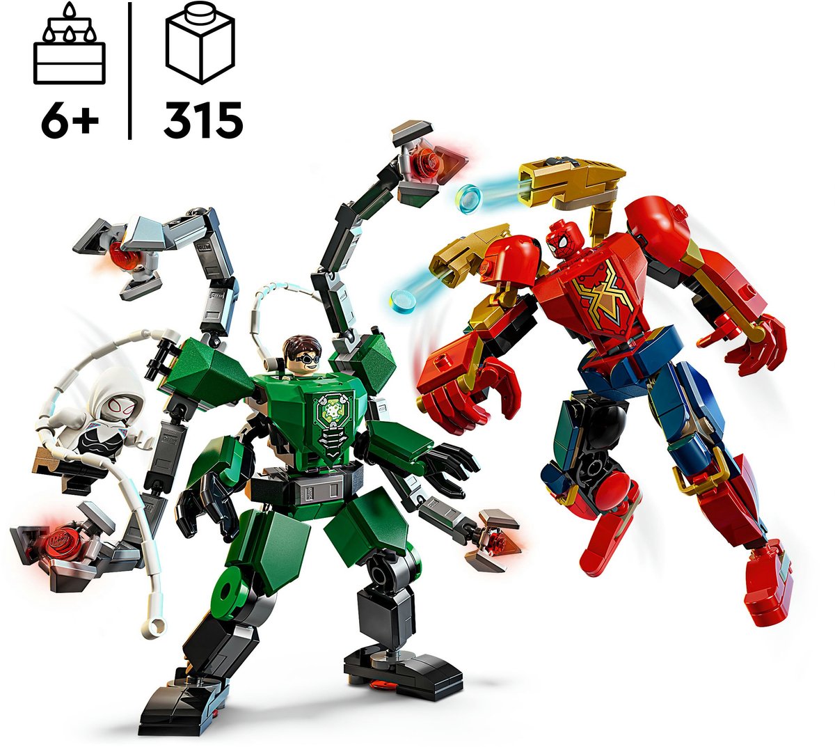 LEGO Marvel Mechaduel: Spider-Man vs. Doc Ock Superhelden - Bouwpakket voor Kinderen - 76338