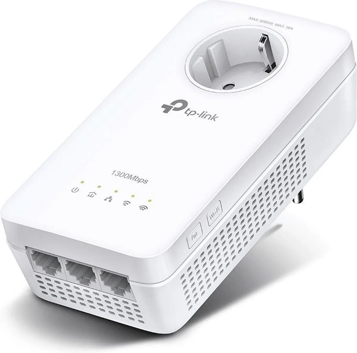 TP-Link TL-WPA8631P Powerline WiFi Extender - 3x Ethernet - Wit