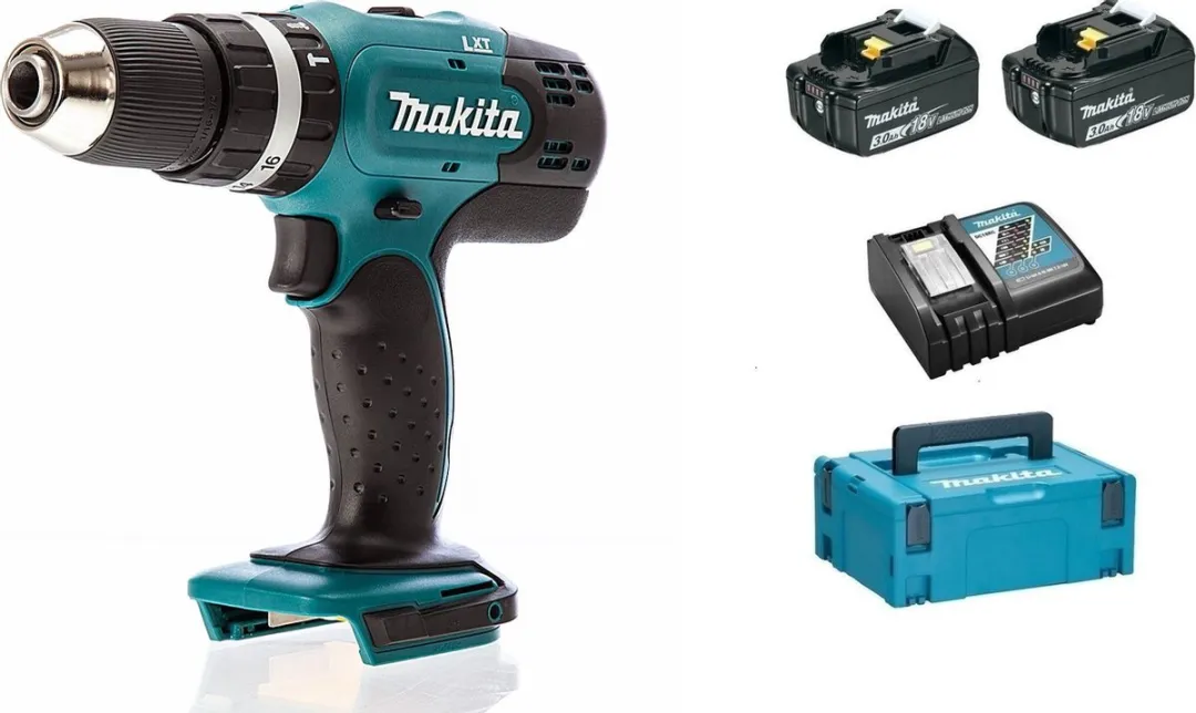Makita DHP453RFJ Klopboormachine 18V - 2x 3000mAh - afbeelding 2 van 5