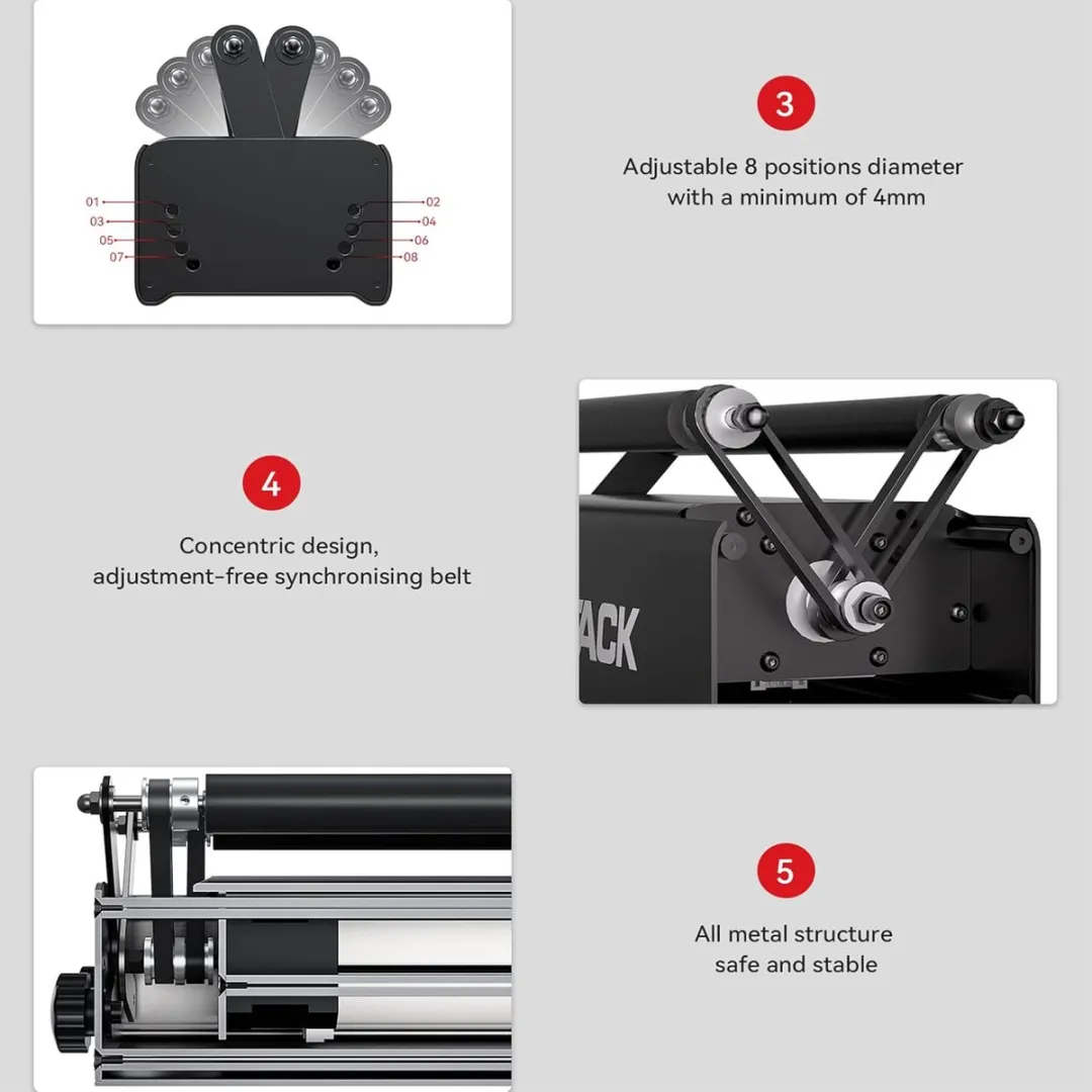 ATOMSTACK R3 PRO Laser Rotary Roller - Accessoires