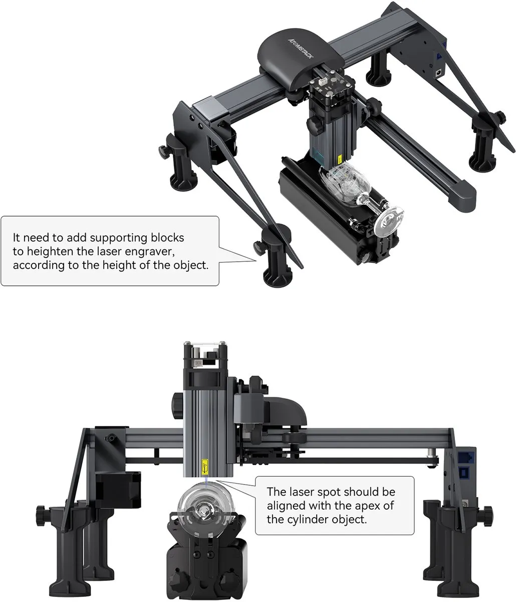 ATOMSTACK R3 PRO Laser Rotary Roller - Accessoires