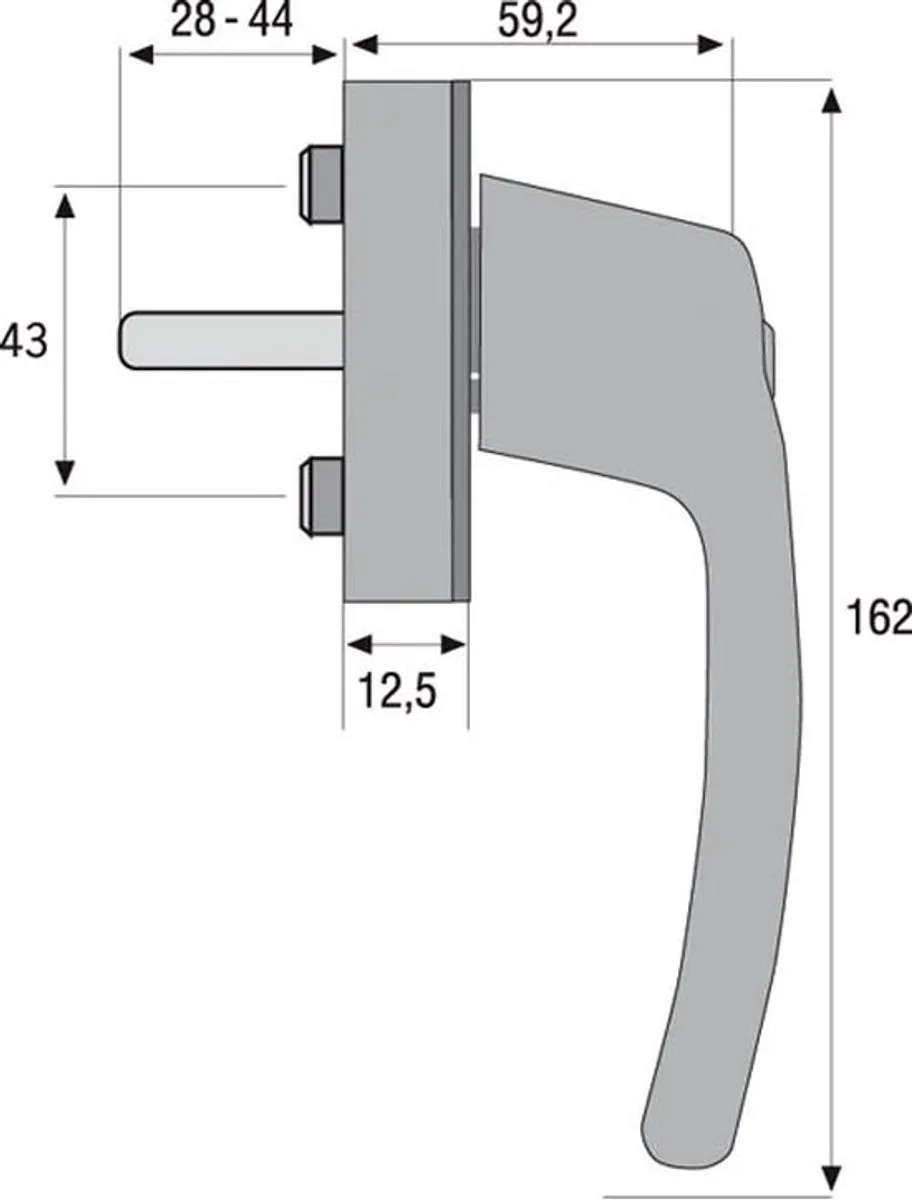 ABUS AB208 Raamvenster Afsluiting - Wit