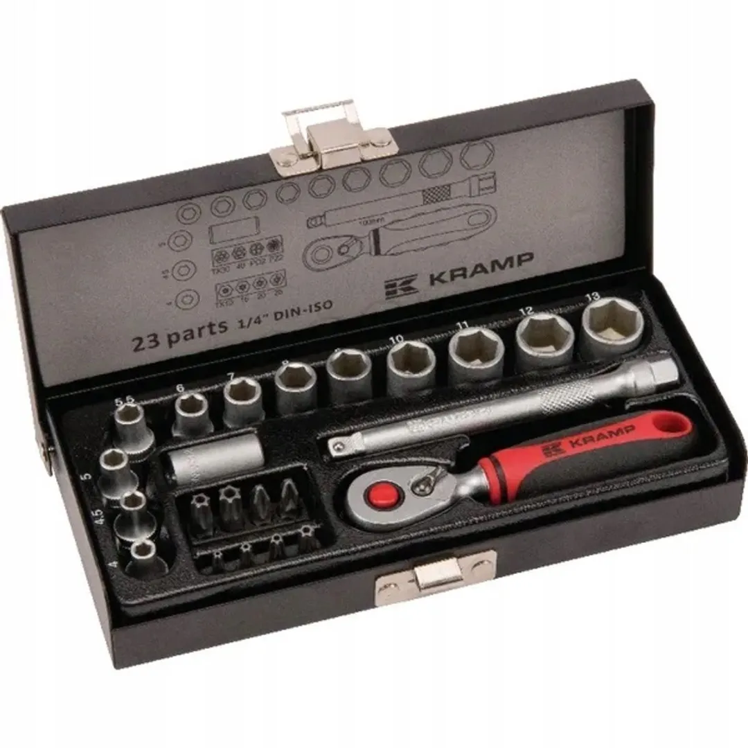 Kramp Mini Dopsleutelset 1/4" 23-delig