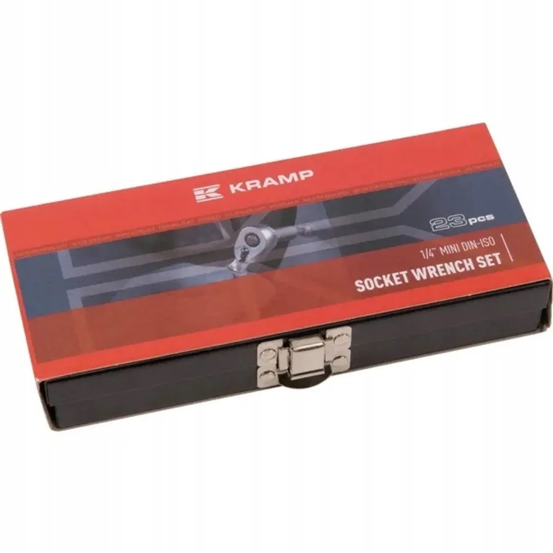 Kramp Mini Dopsleutelset 1/4" 23-delig - Zilver/Zwart