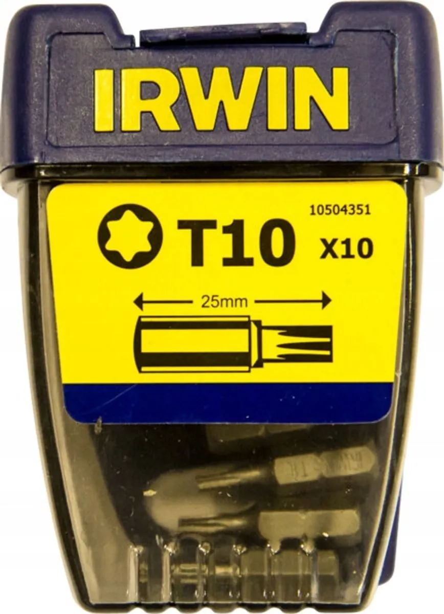 Irwin Torx T10 Bits 1/4" 25mm - 10 Stuks