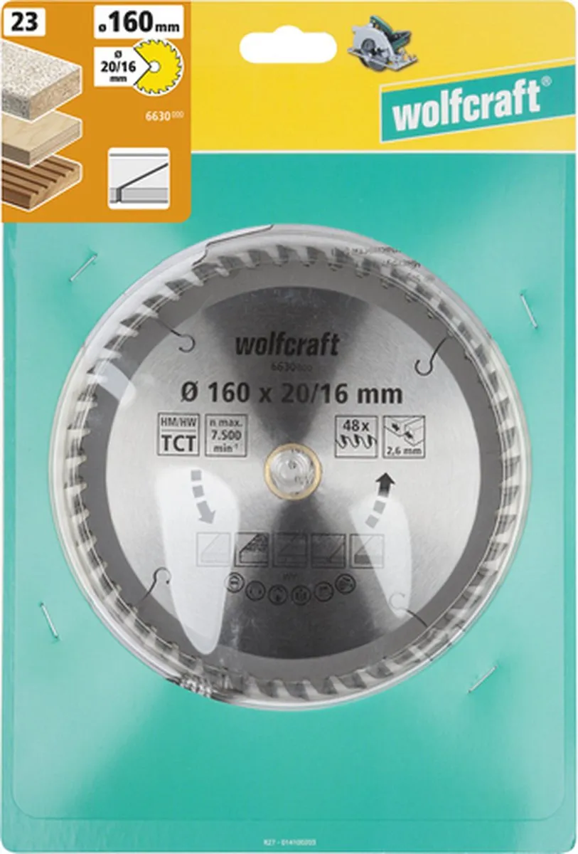 Wolfcraft Handcirkelzaagblad HM 6632000
