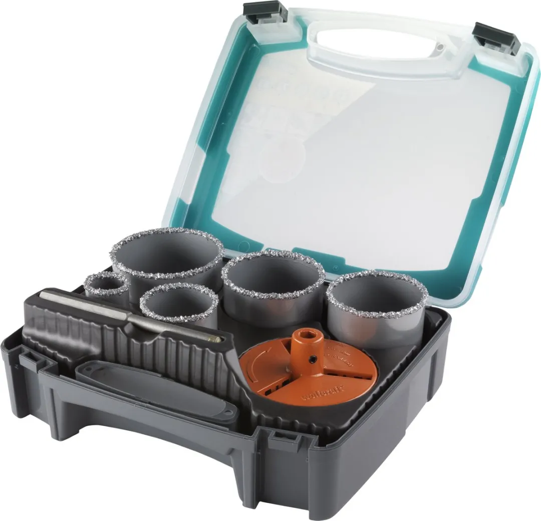 Wolfcraft Gatenzaagset 7-delig 3464000 - Ø 33/53/68/73/83mm