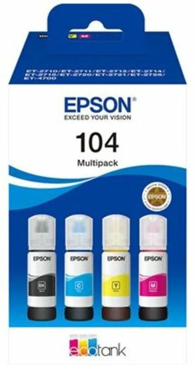 Epson EcoTank EPST00P640B Inktflessen - 7500ml Multipack - Zwart/Kleur