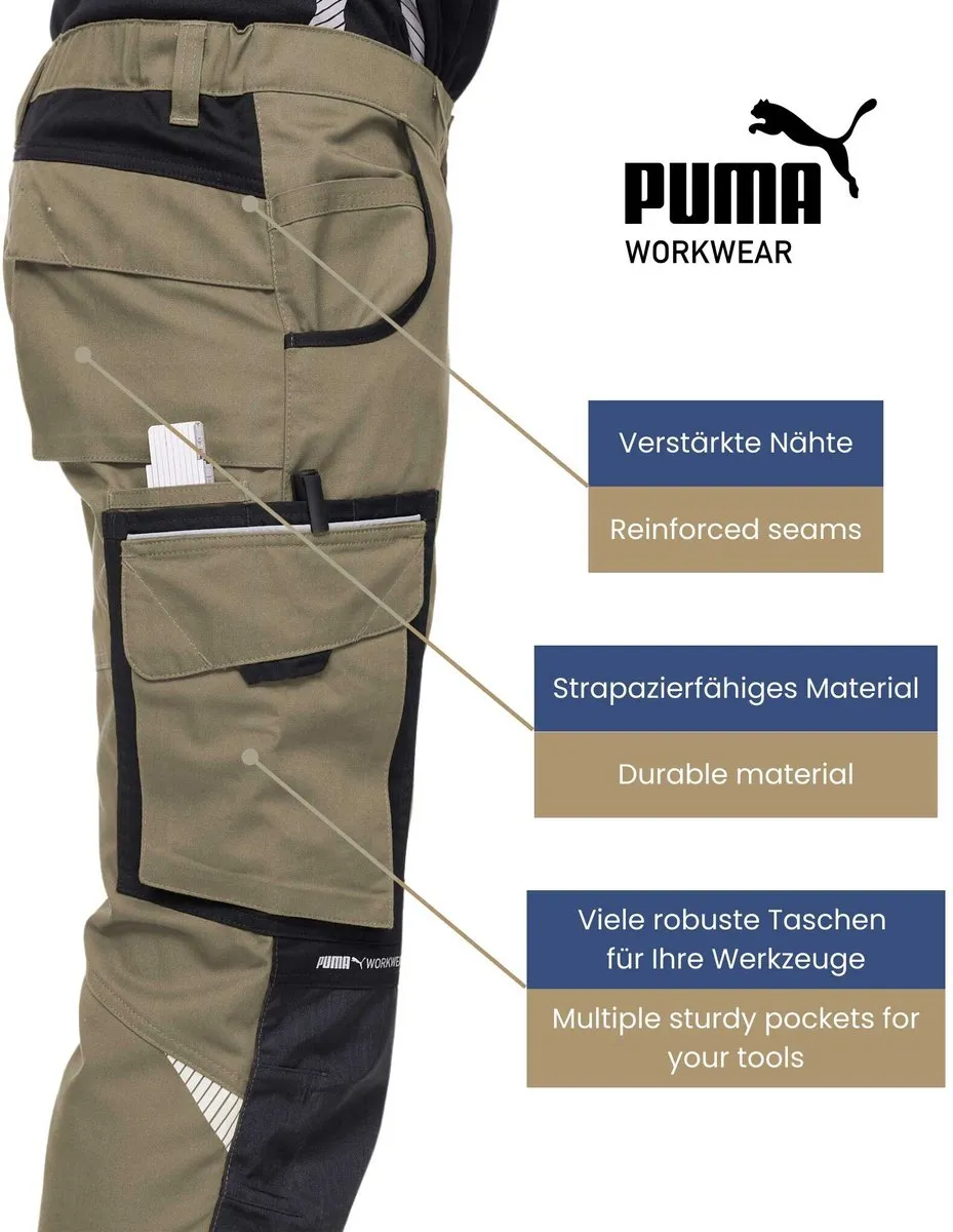 PUMA Workwear Precision X Werkbroek - Bruin/Zwart - 44