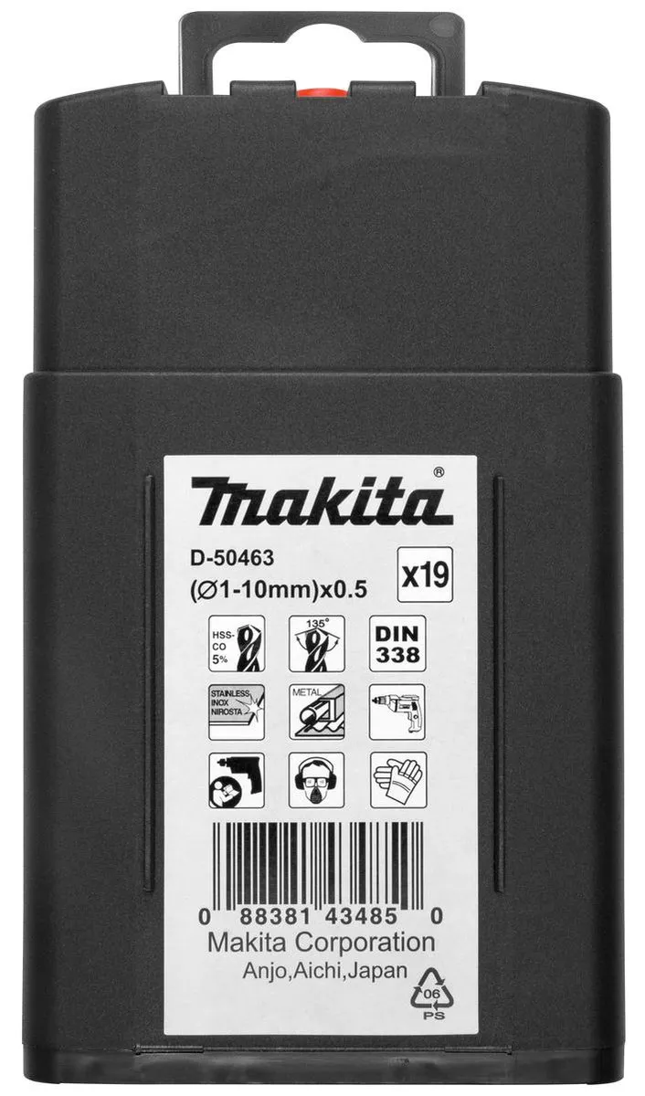Makita HSS-CO Borenset 19-delig - Metaal