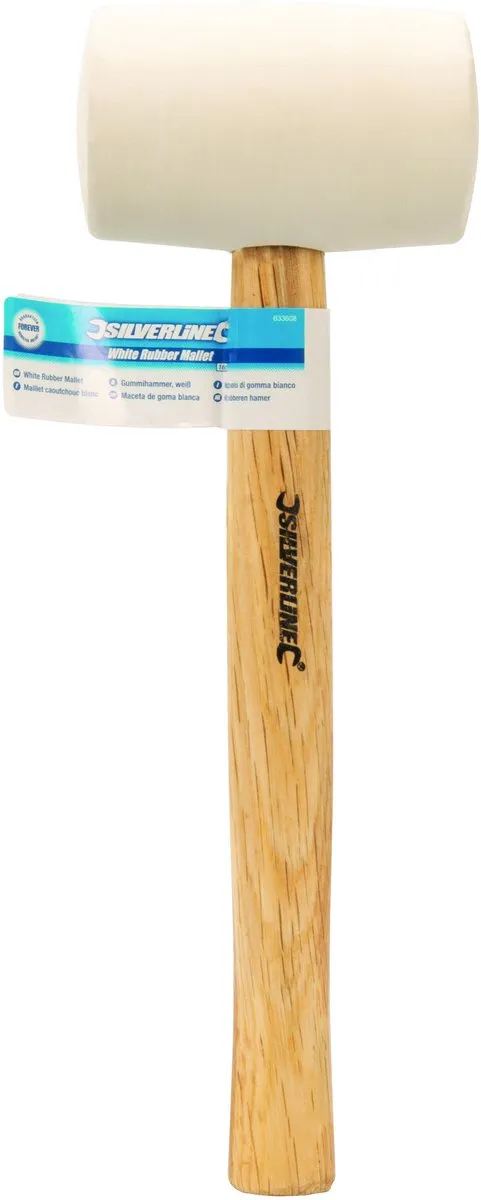 Silverline Hamer met Witte Rubberen Kop 454g