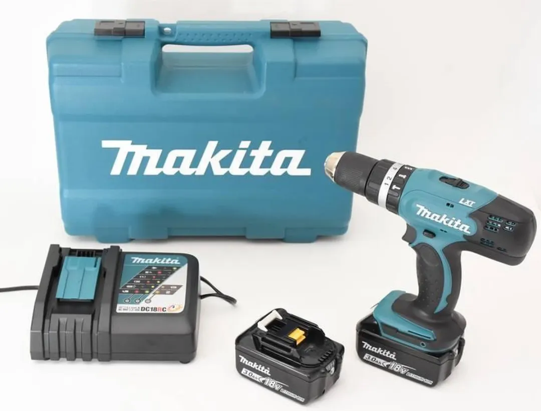 Makita DHP453RFX4 Accu Klopboormachine - 2x 3Ah accu - 74-delige set