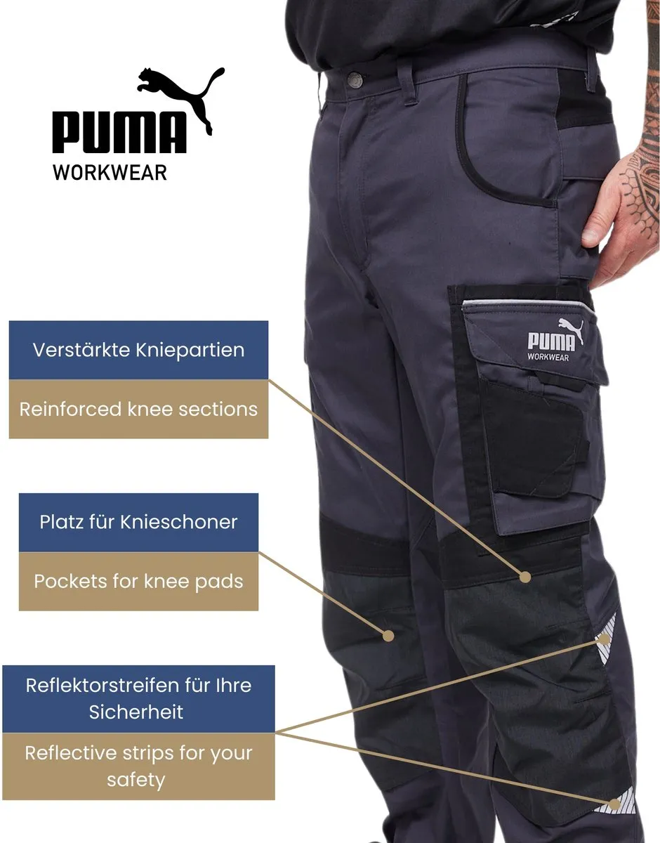 PUMA Workwear Precision X Werkbroek 52 - Antraciet/Zwart