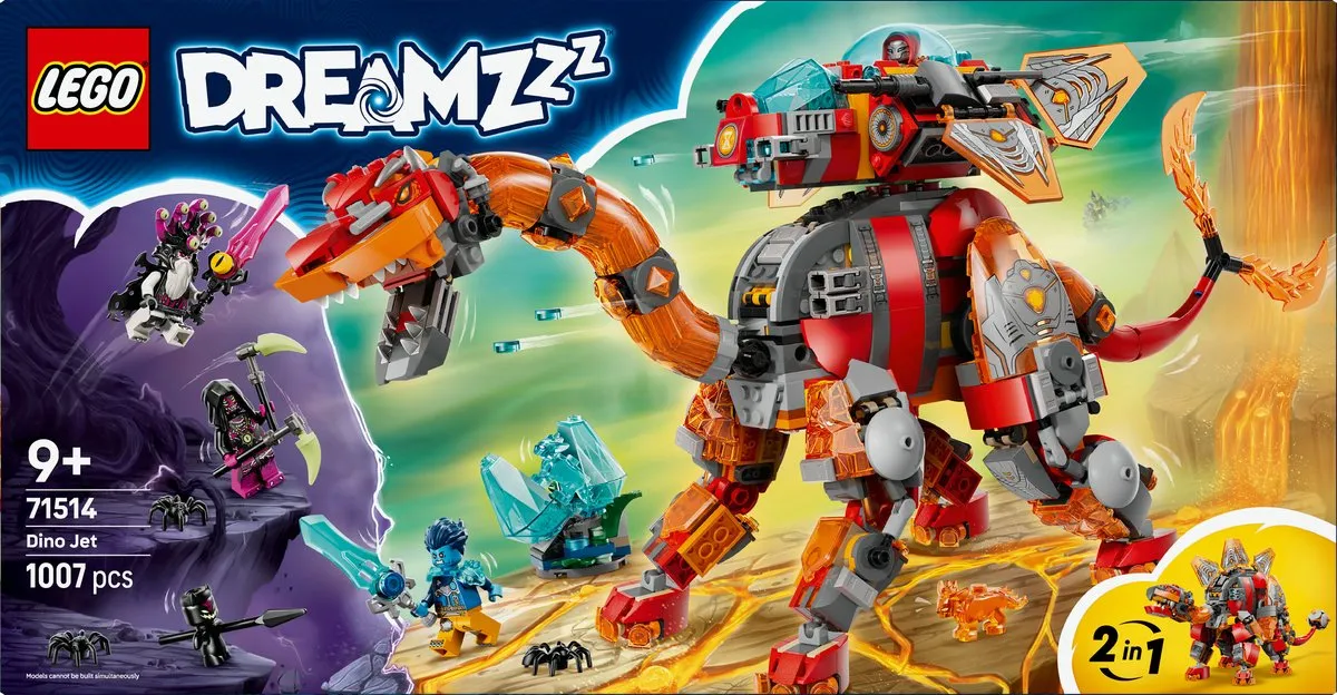 LEGO DREAMZzz 71514 Dino Vliegtuig Bouwset - 1007 Stukken - 4 Minifiguren