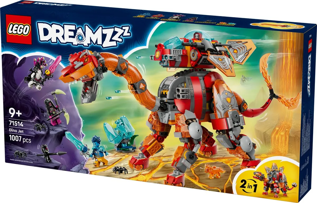 LEGO DREAMZzz 71514 Dino Vliegtuig Bouwset - 1007 Stukken - 4 Minifiguren