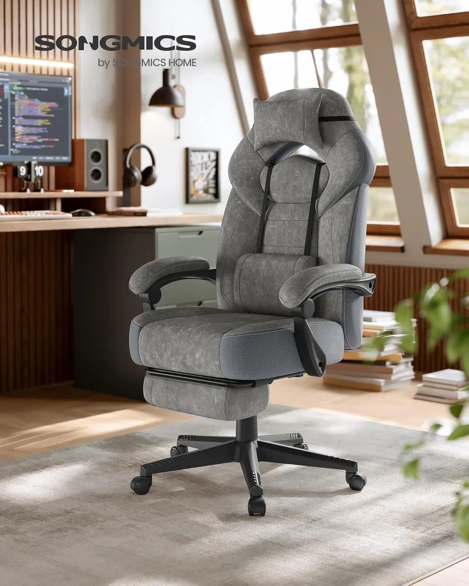 Songmics OBG077G01 Gamingstoel - Leigrijs