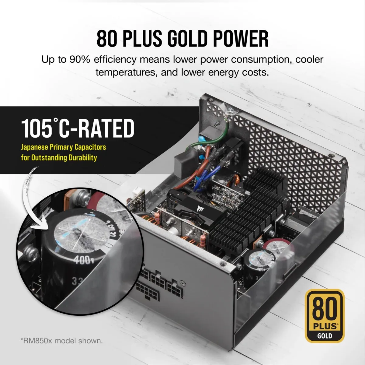 Corsair RM750x (2021) Voeding - 750W - Modulair - ATX - Zwart
