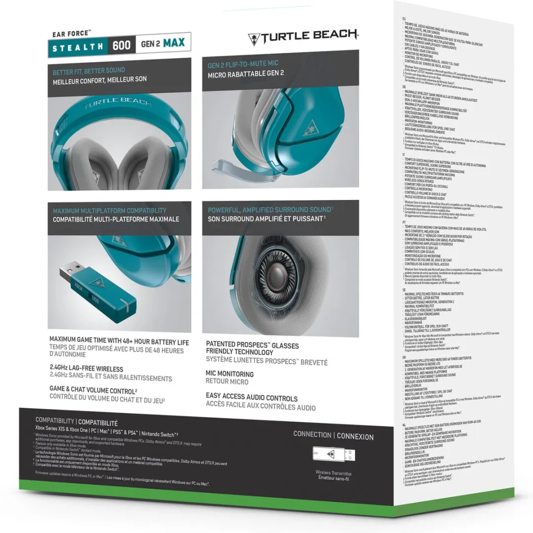 Turtle Beach Stealth 600X Gen2 MAX Gaming Headset - Blauw