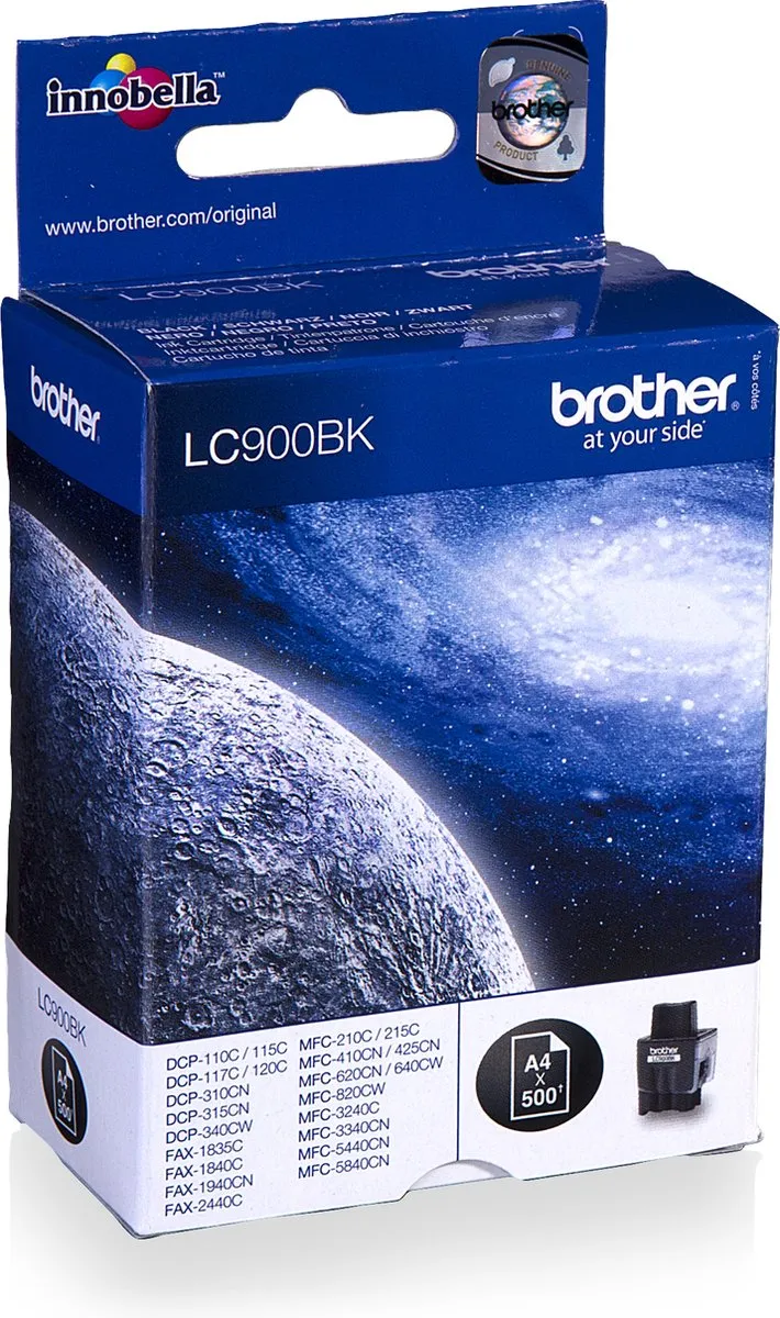 Brother LC-900BK Inktcartridge - Zwart