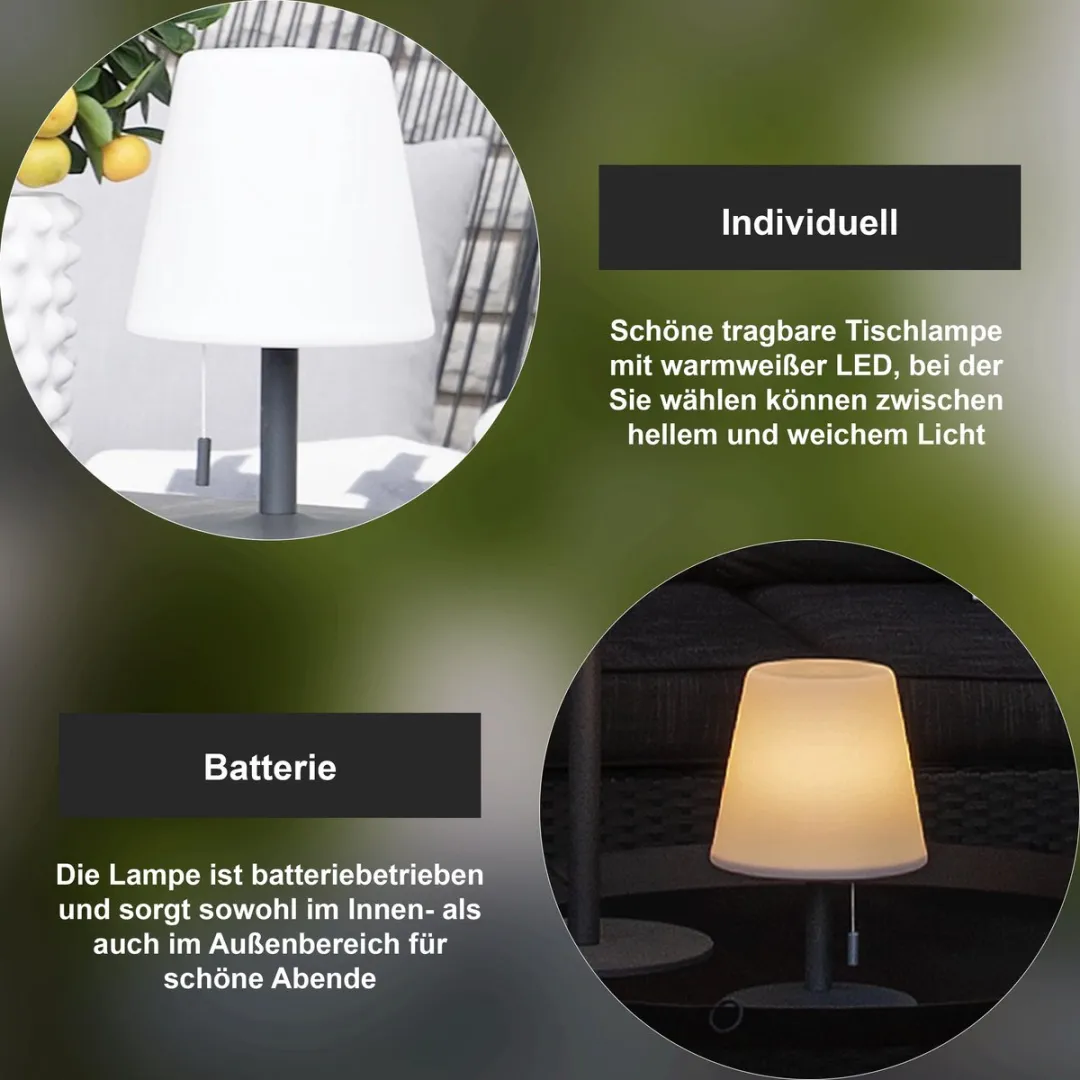 Star Trading Kreta LED Tafellamp - 1 Lichtpunt - Warm Wit