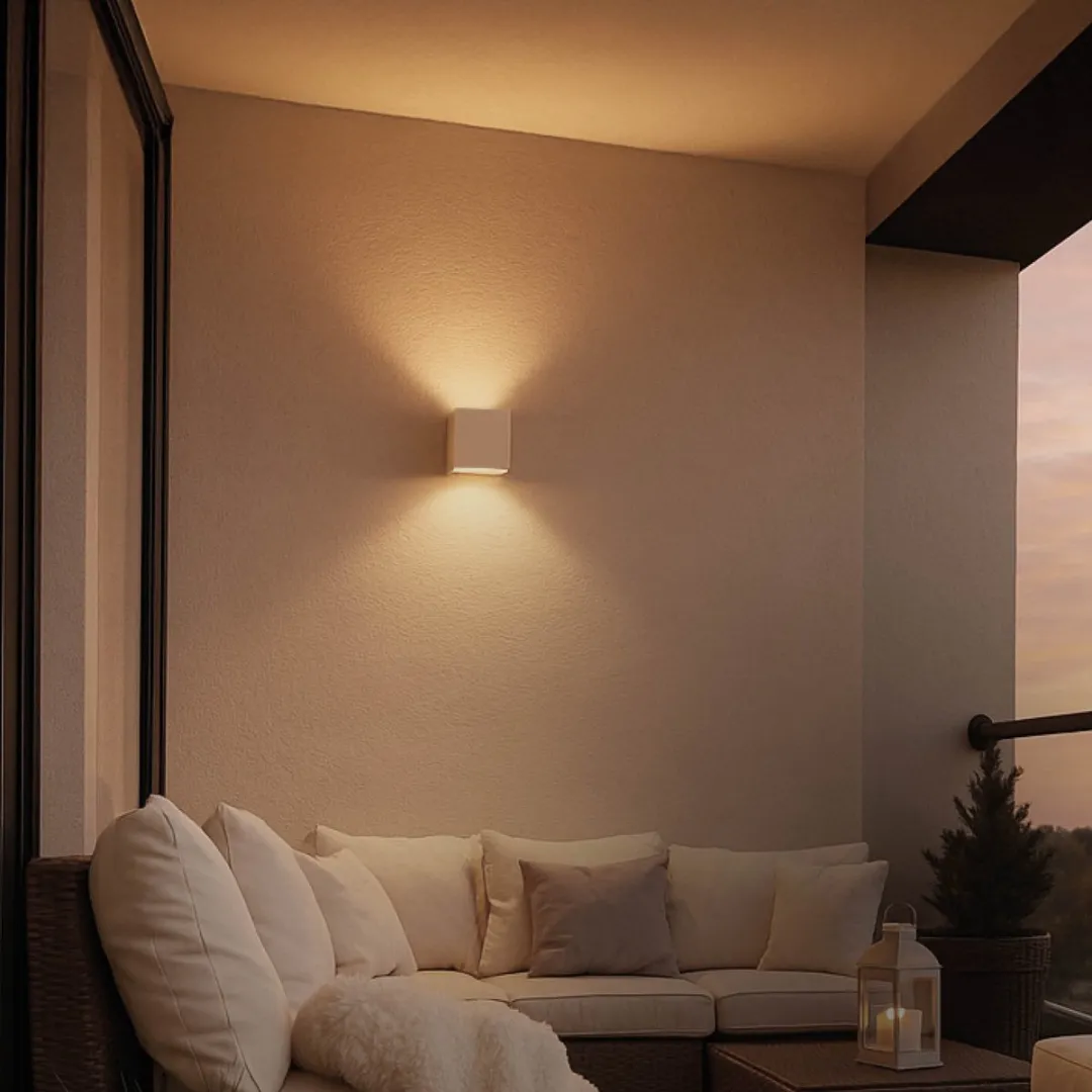 Ledvion Wandlamp Sensor 2x 4400mAh Beige - IP44 Warm Wit