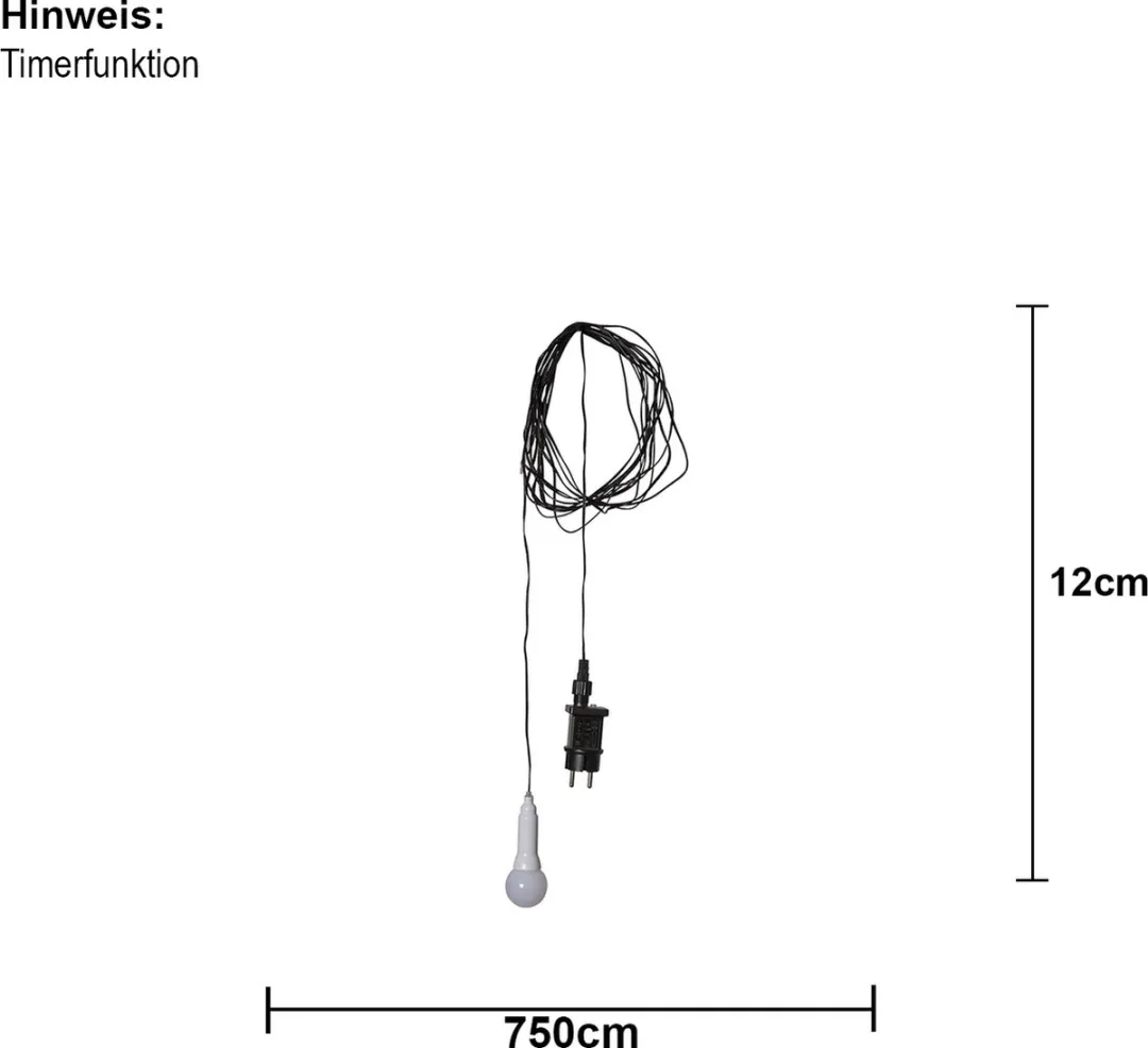 Star Trading Lighty LED-lamp 2W - 750cm - Zwart