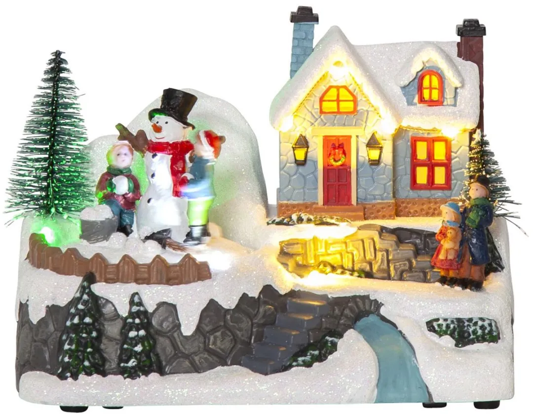 Star Trading Winterville Kersttafereel Muziekdoos