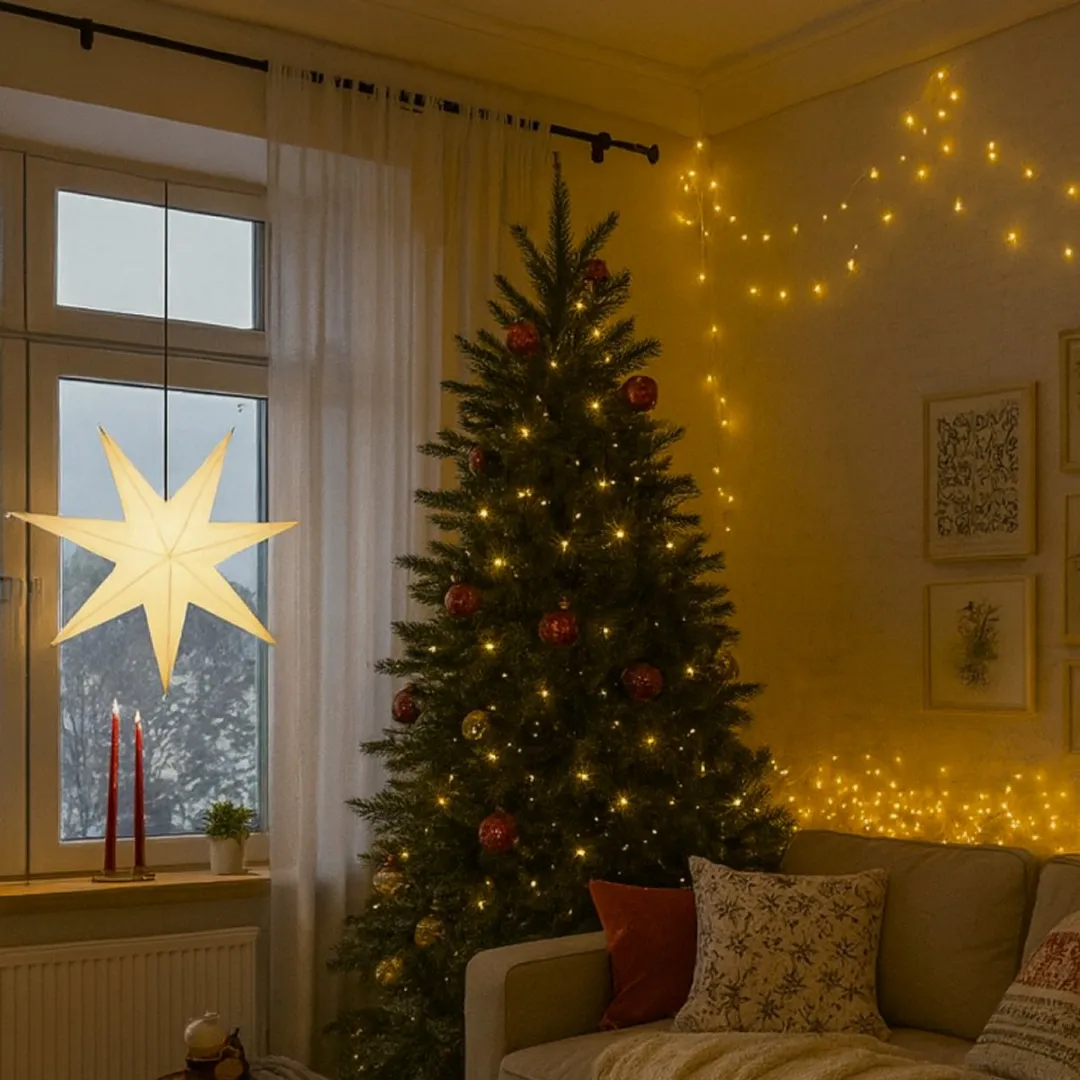 Star Trading Paper Star Frozen Lichtdecoratie - 140cm