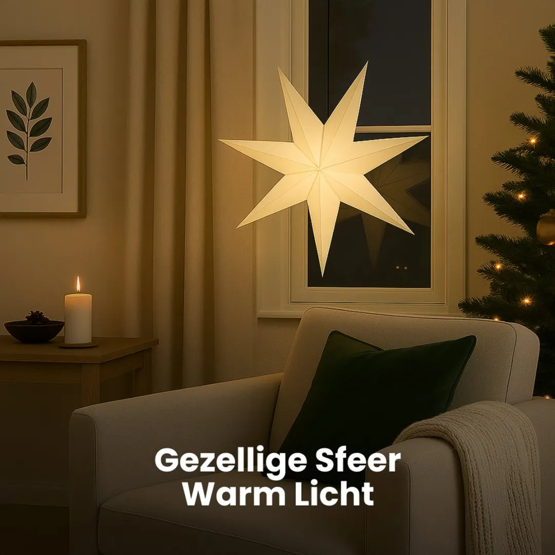 Star Trading Paper Star Frozen Lichtdecoratie - 140cm
