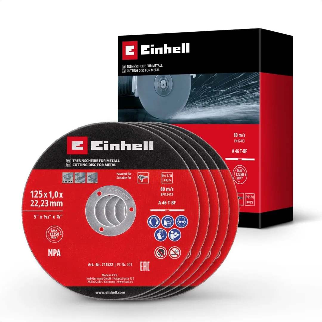 Einhell 5-delige Slijpschijven Set Metaal Ø125mm