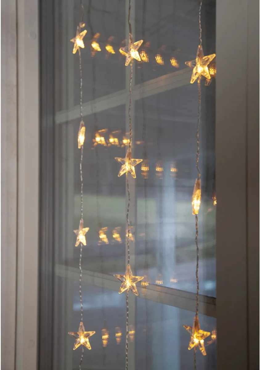 Star Trading LED-lichtgordijn Star Curtain 30 LED - Warm wit 120x90cm