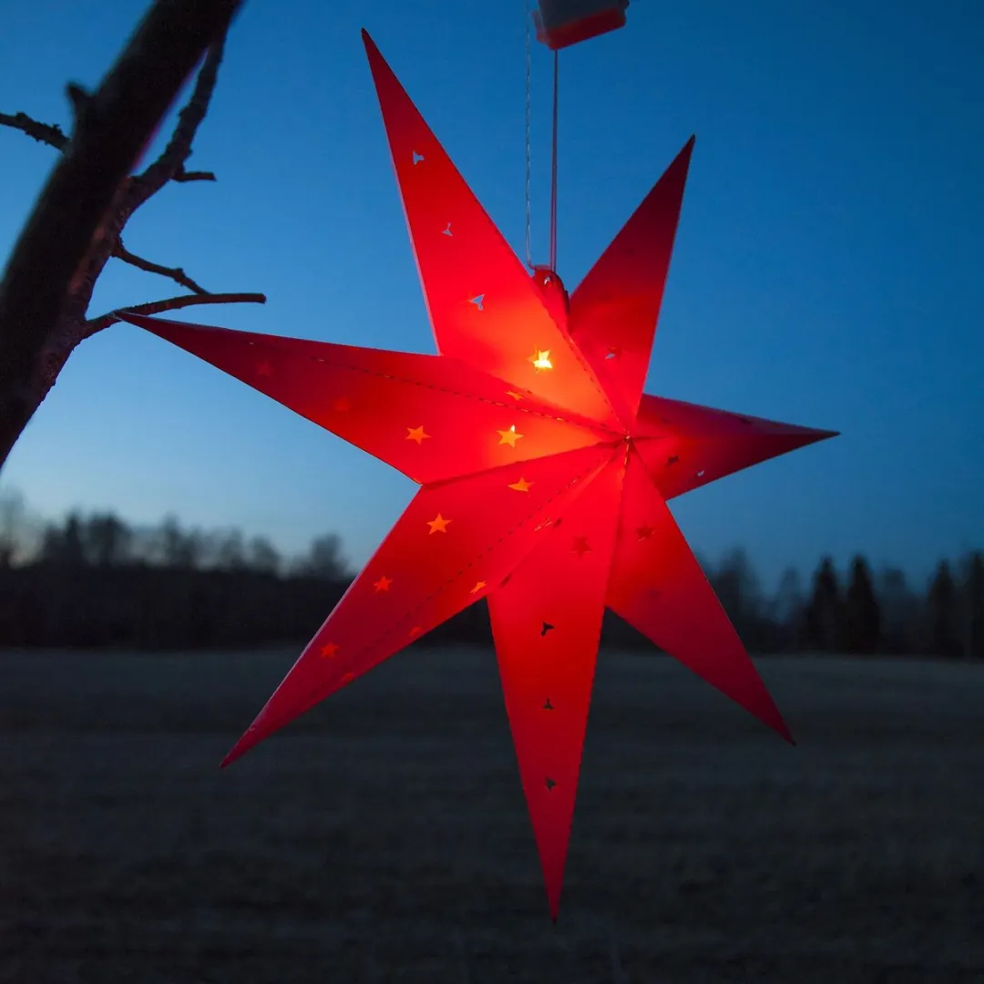 Star Trading Alice Buitenlamp - Warm Wit Licht - Rood Ø60cm