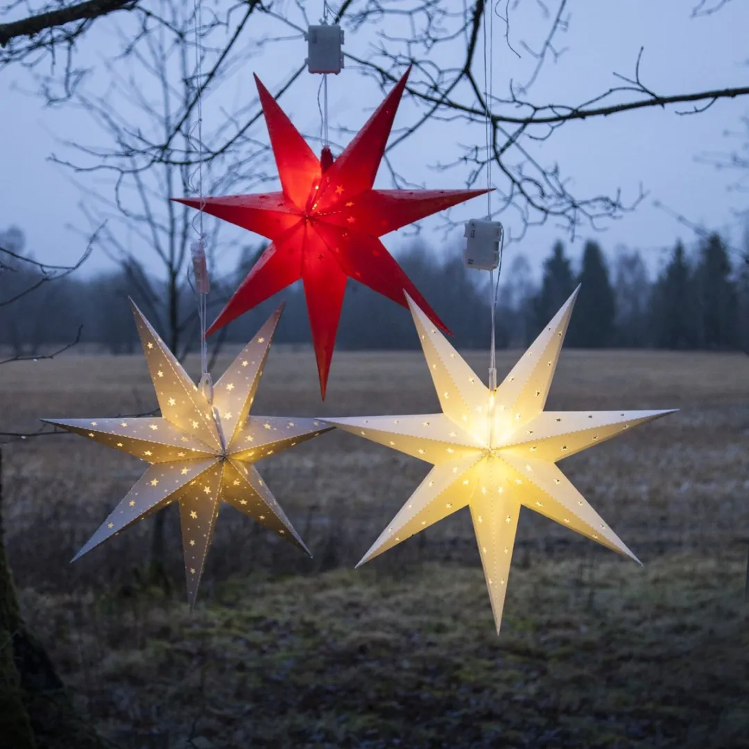 Star Trading Alice Buitenlamp - Warm Wit Licht - Rood Ø60cm