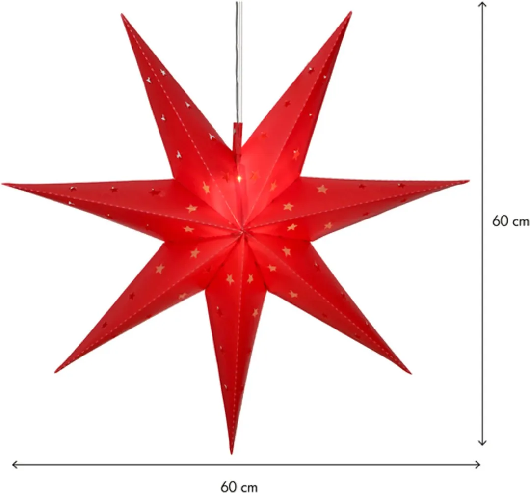 Star Trading Alice Buitenlamp - Warm Wit Licht - Rood Ø60cm - afbeelding 6 van 6