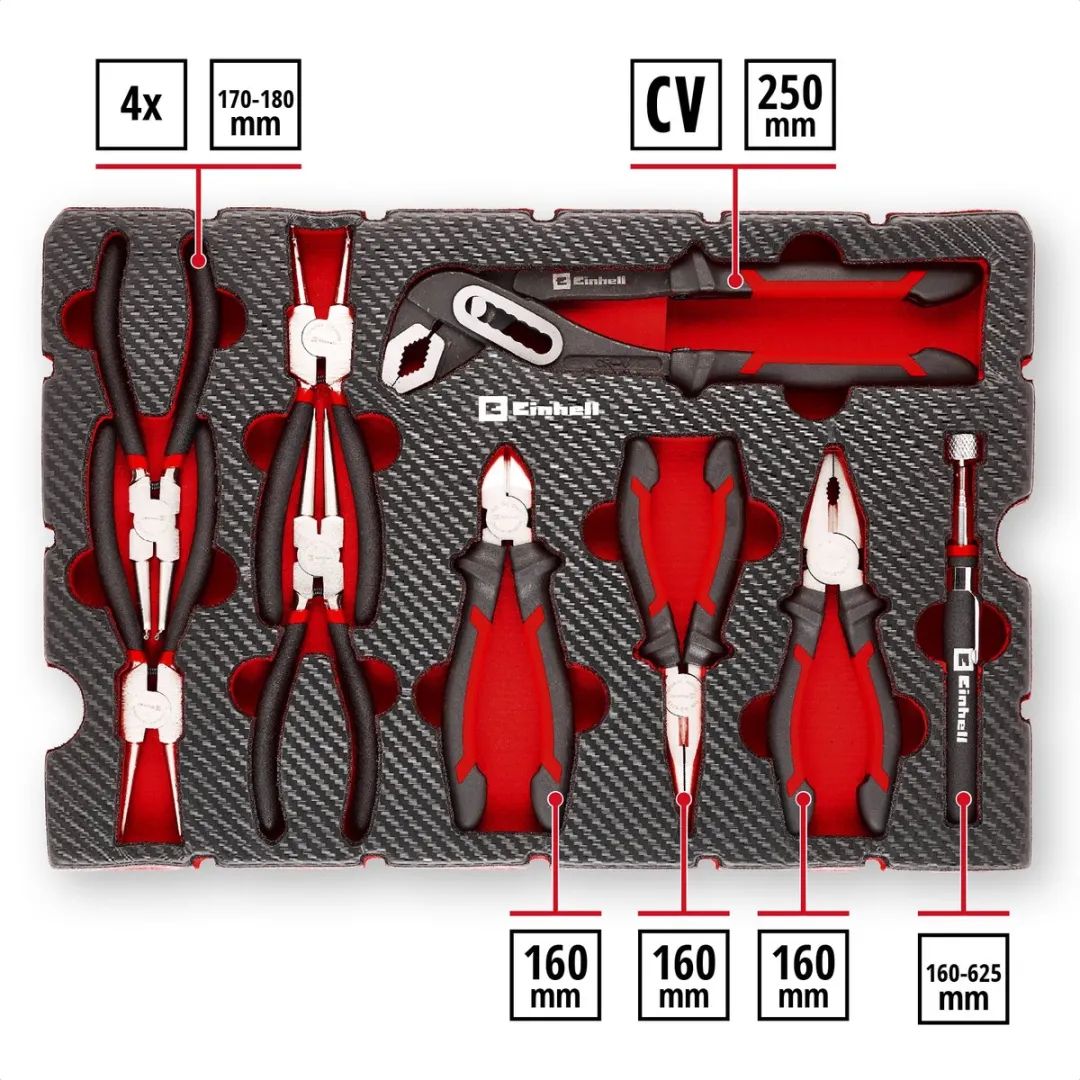 Einhell Zangen-Set 9-delig - Inlegset voor koffer