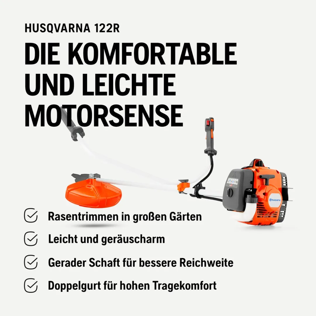 Husqvarna 122R Benzine Trimmer 21,7cc - 43cm Snijbreedte