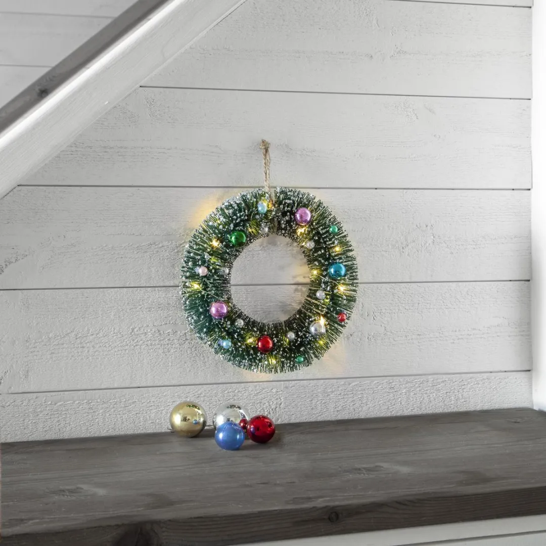 Star Trading Kerstkrans Decorini LED 20cm - Groen