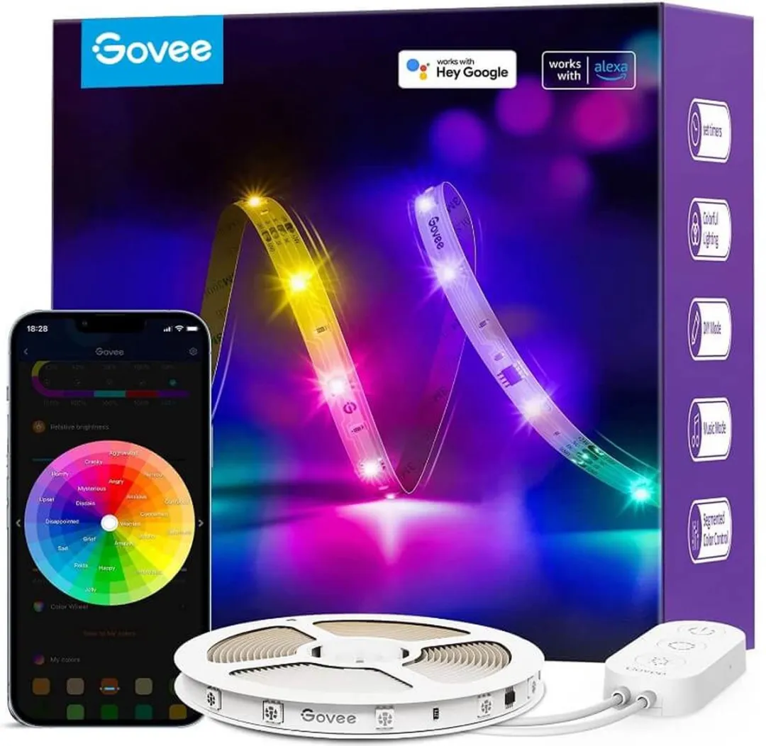 Govee Slimme RGBIC LED Strip 5m - Wit