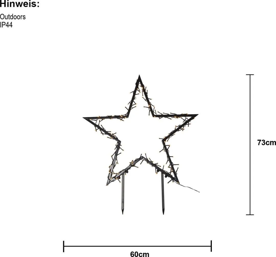 Star Trading Spiky Lichtdecoratie 140 LED - Warm wit - 3,6W