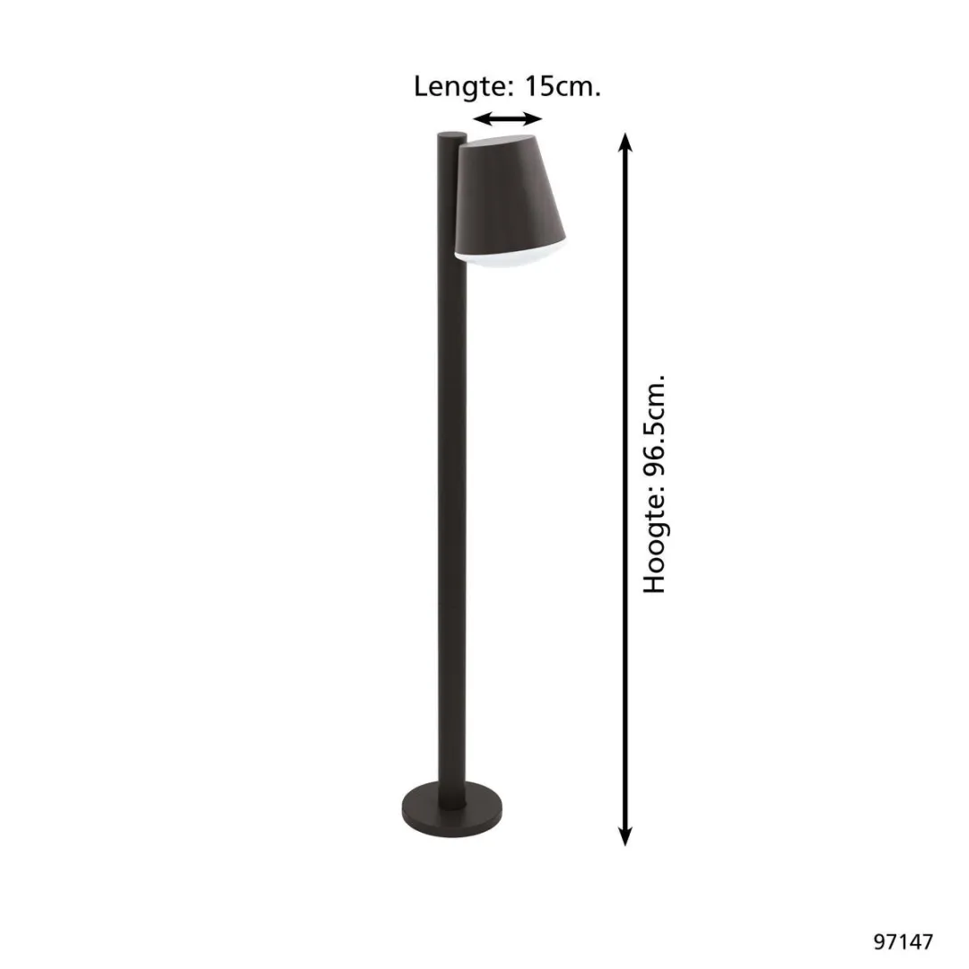 Eglo Caldiero Vloerlamp - Antraciet/Wit