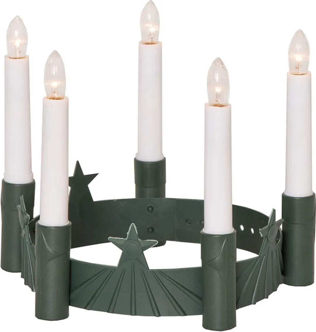 Star Trading LED-Kaarskroon Santa Lucia 5-vlammig