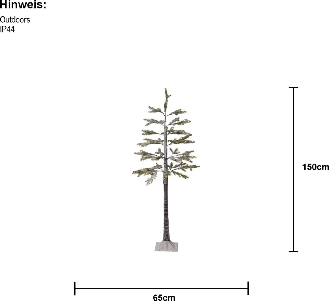 Star Trading LED Sneeuwden 150cm Warm Wit - 155 LED