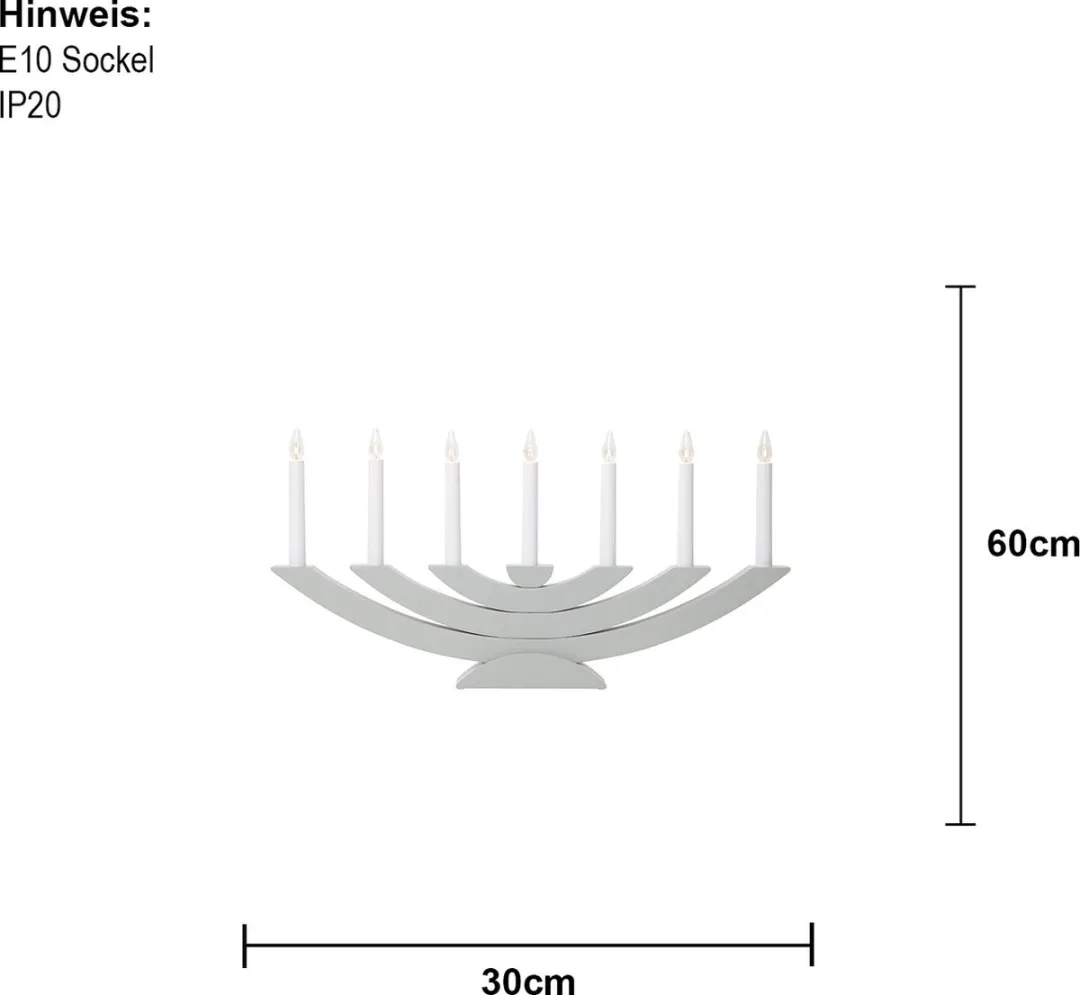 Star Trading Navida Kaarsenboog 7-vlammig - 21W - 60cm - afbeelding 6 van 6