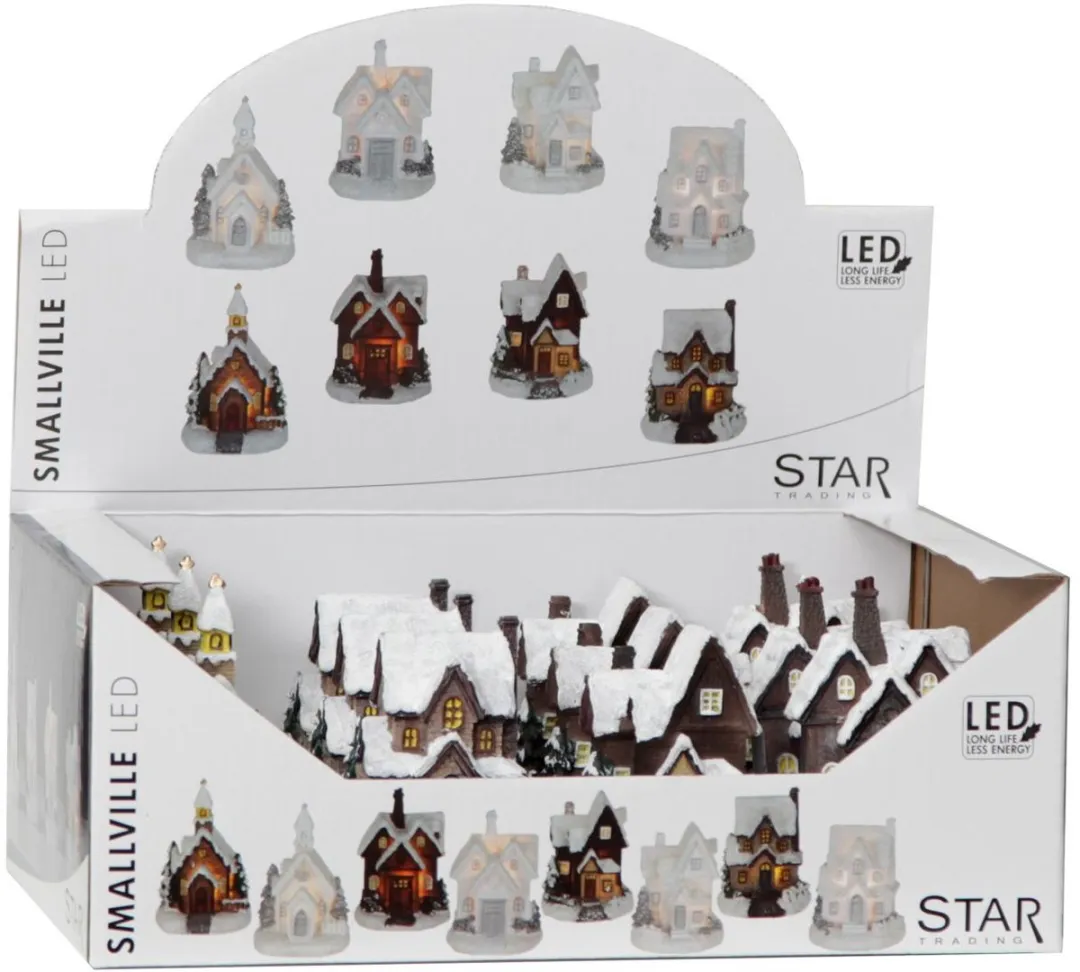 Star Trading LED Kerstdorp Smallville - 12-delig Multicolor